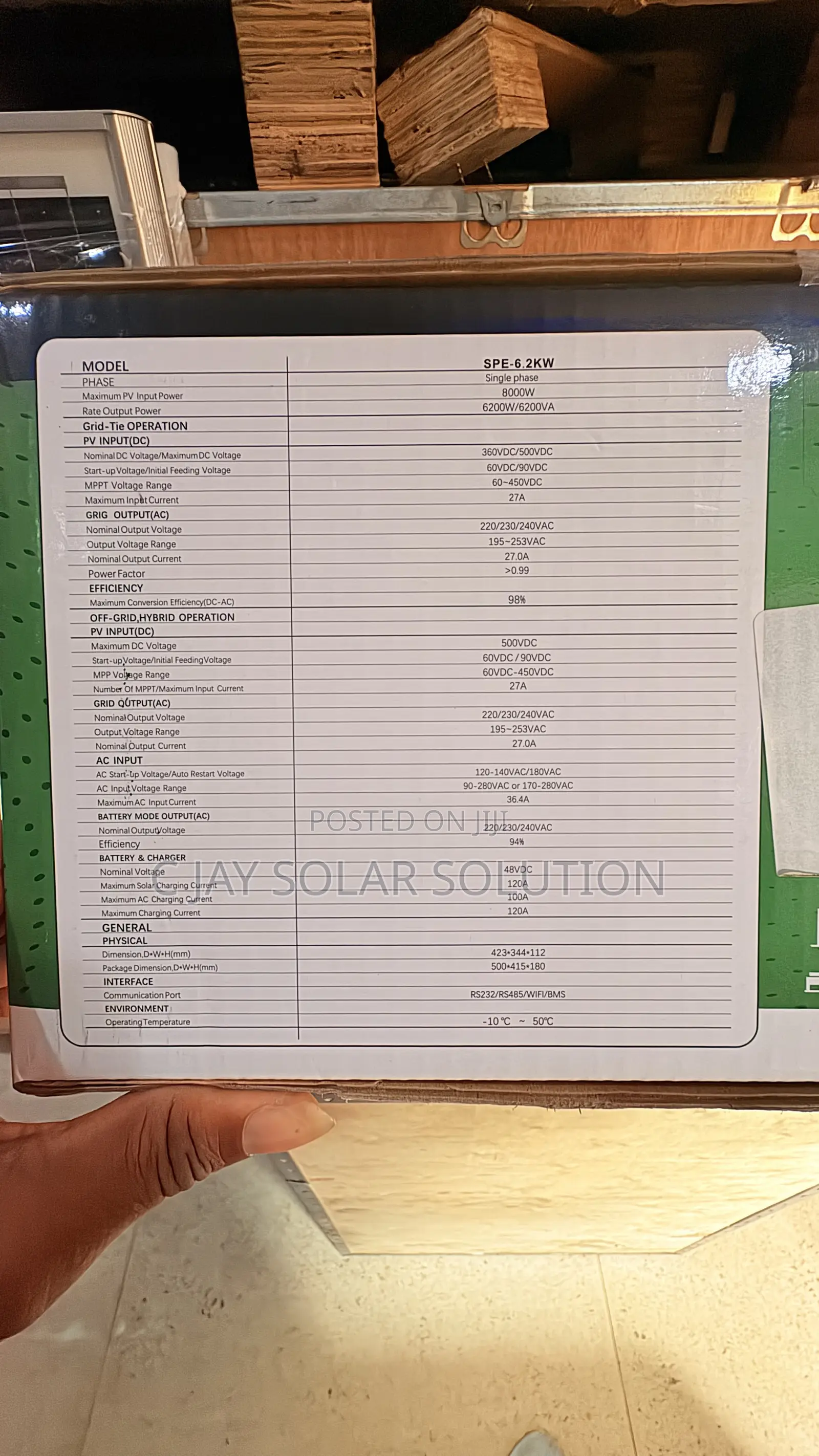 Brand New Sumry Hybrid Inverter 6.2kva 48volts