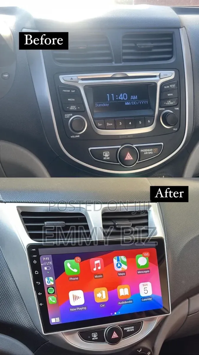 Android Screen With Wireles Apple Carplay for Hyundai Accent 2011_2017
