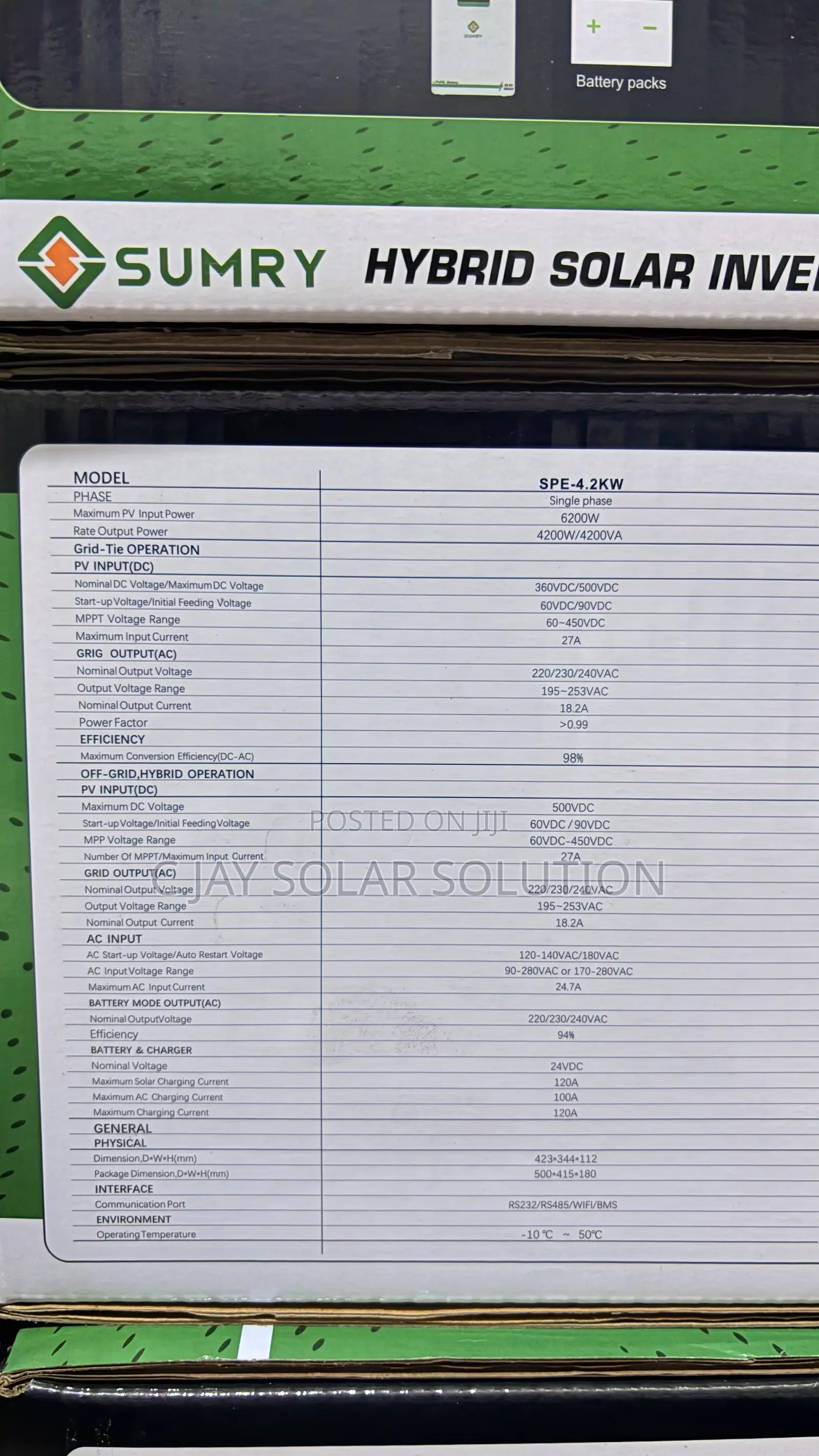 Sumry 4.2kVA (24 Volt ) Hybrid Inverter