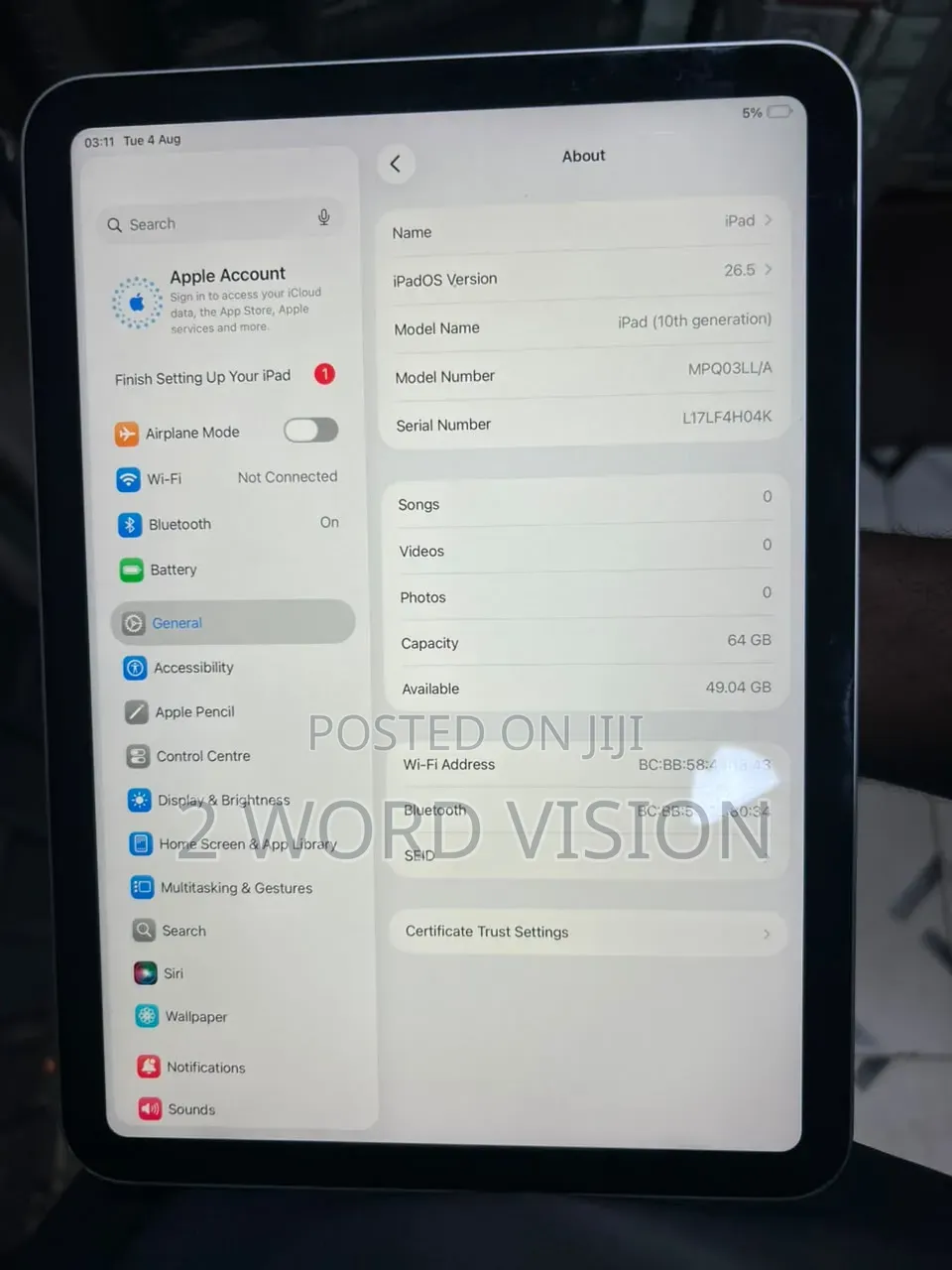 Apple iPad 10.2 (2021) 64 GB Silver