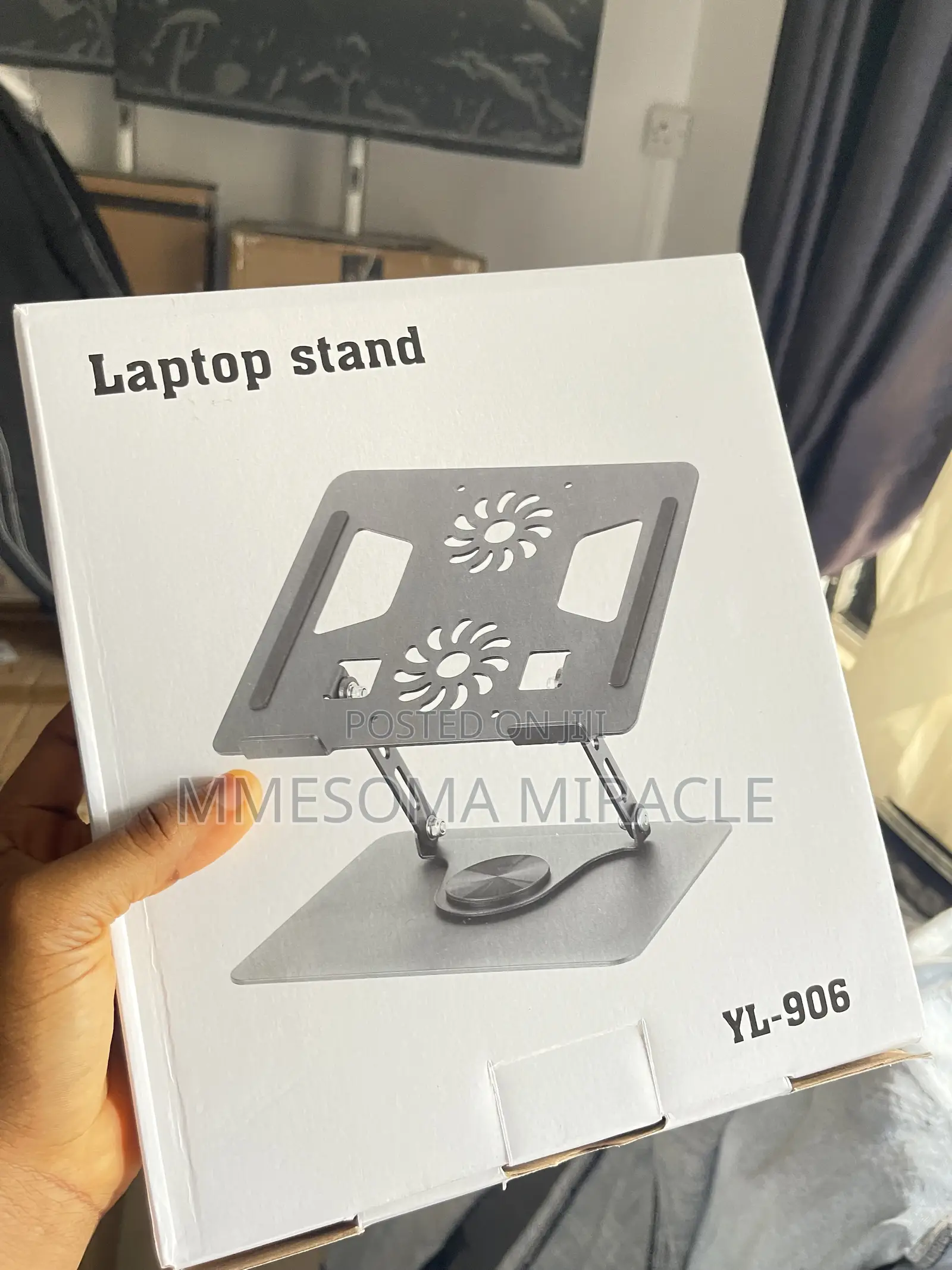 Premium Adjustable Laptop Stand With Dual Cooling Fans (YL-906)