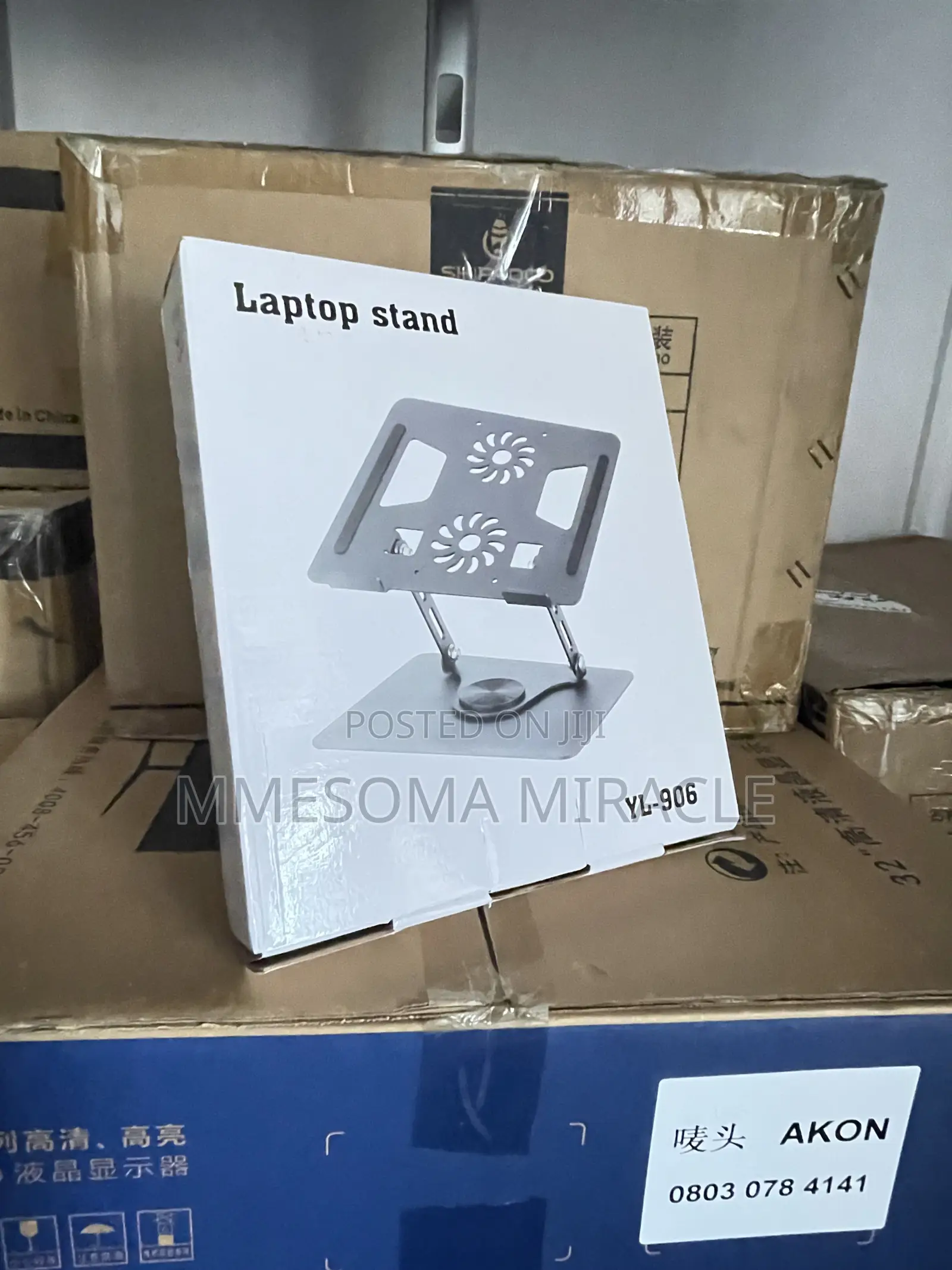 Premium Adjustable Laptop Stand With Dual Cooling Fans (YL-906)