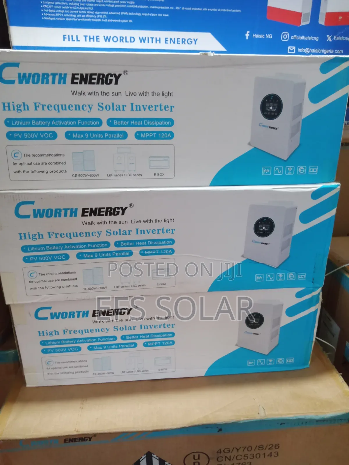CworthEnergy 6kVA 48VHybridSolar Inverter(6000W)MPPT120A Pure SineWave