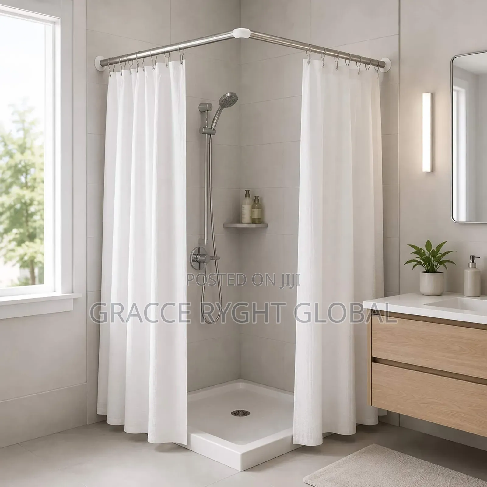 Corner Shower Curtain Rod