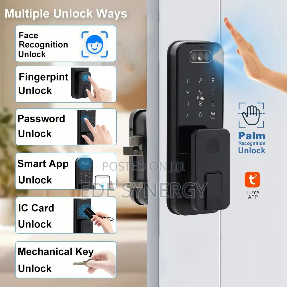 Iron Gate Waterproof Tuya Face Recognition Fingerprint Smartlock