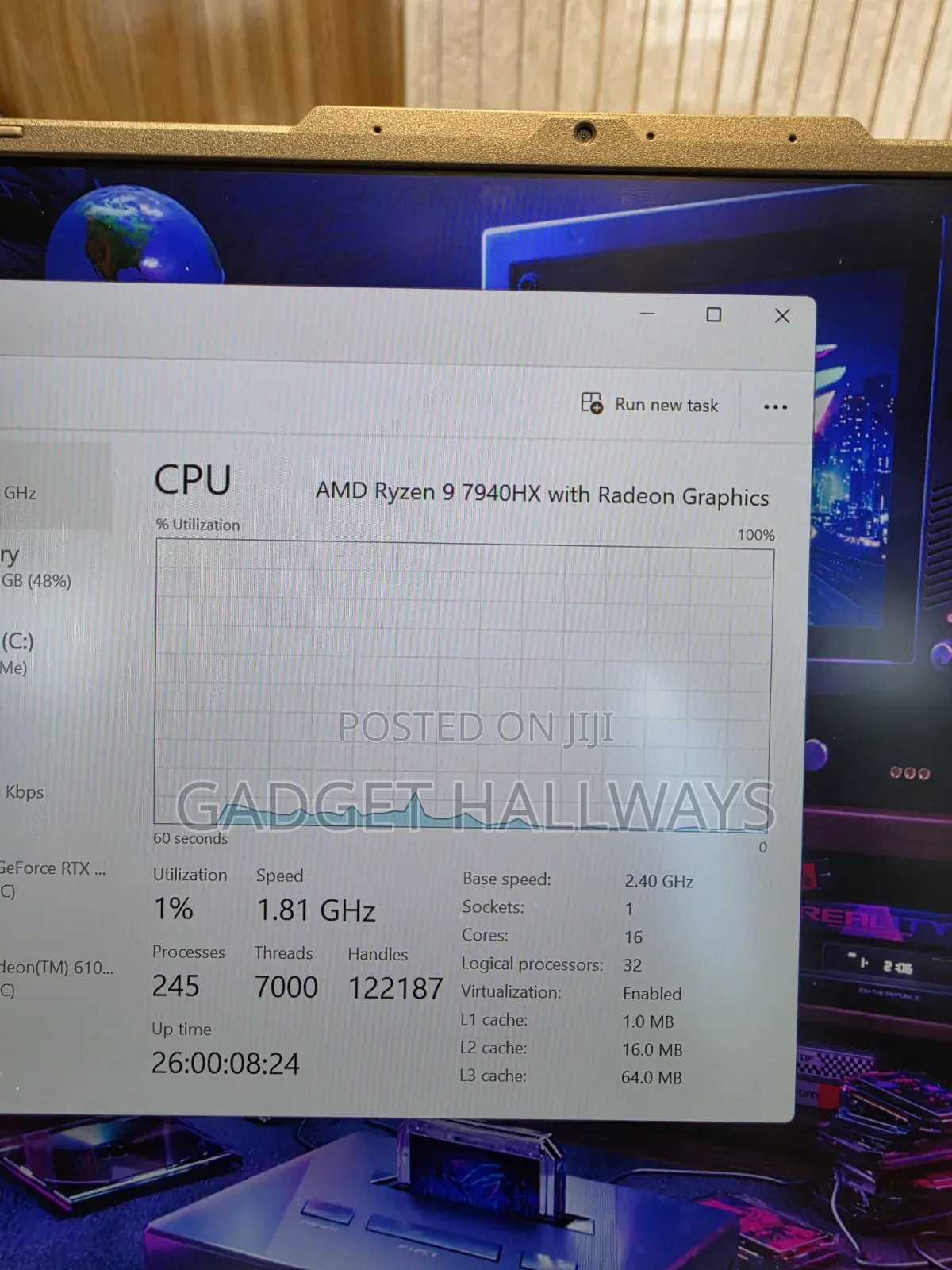 Laptop Asus ROG Strix G17 16GB AMD Ryzen 9 SSD 1T