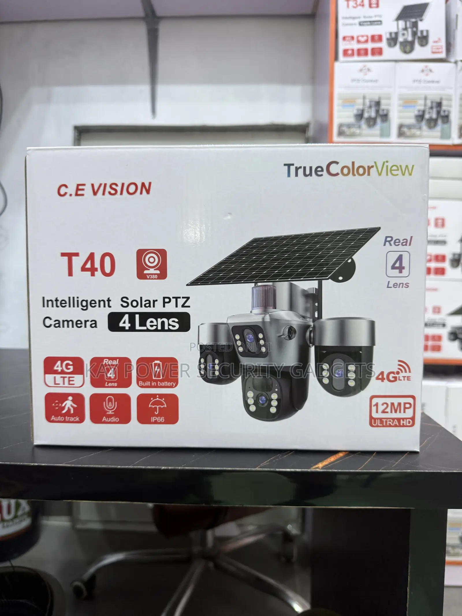 4G 4 Lens Solar Camera T40