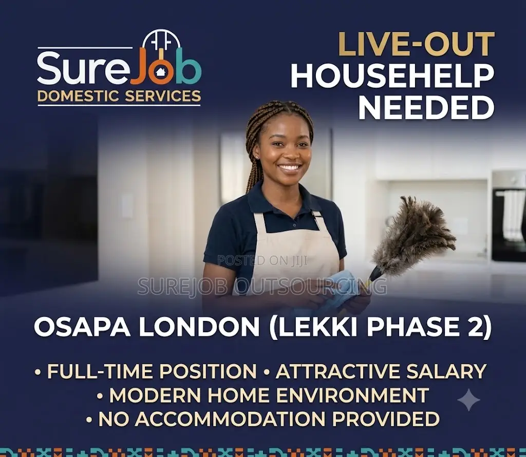 Live-Out Househelp Needed in Osapa London (Lekki Phase 2)
