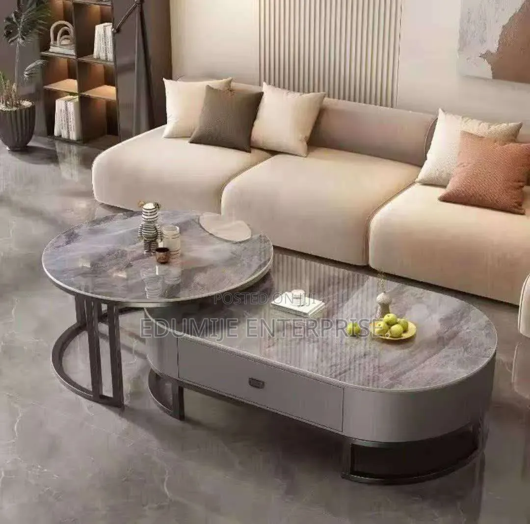 A+B Marble Glass Luxury Center Table