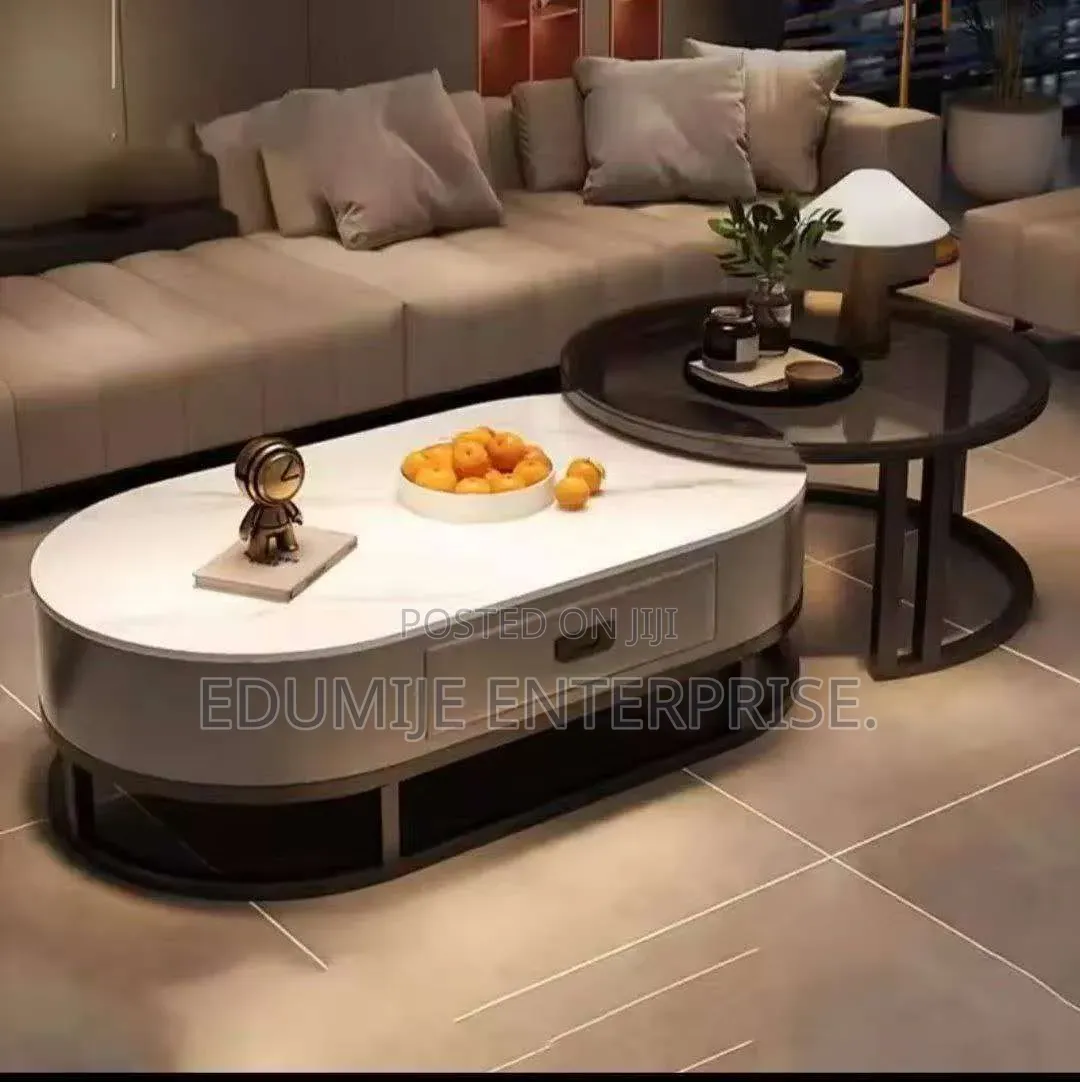 A+B Marble Glass Luxury Center Table