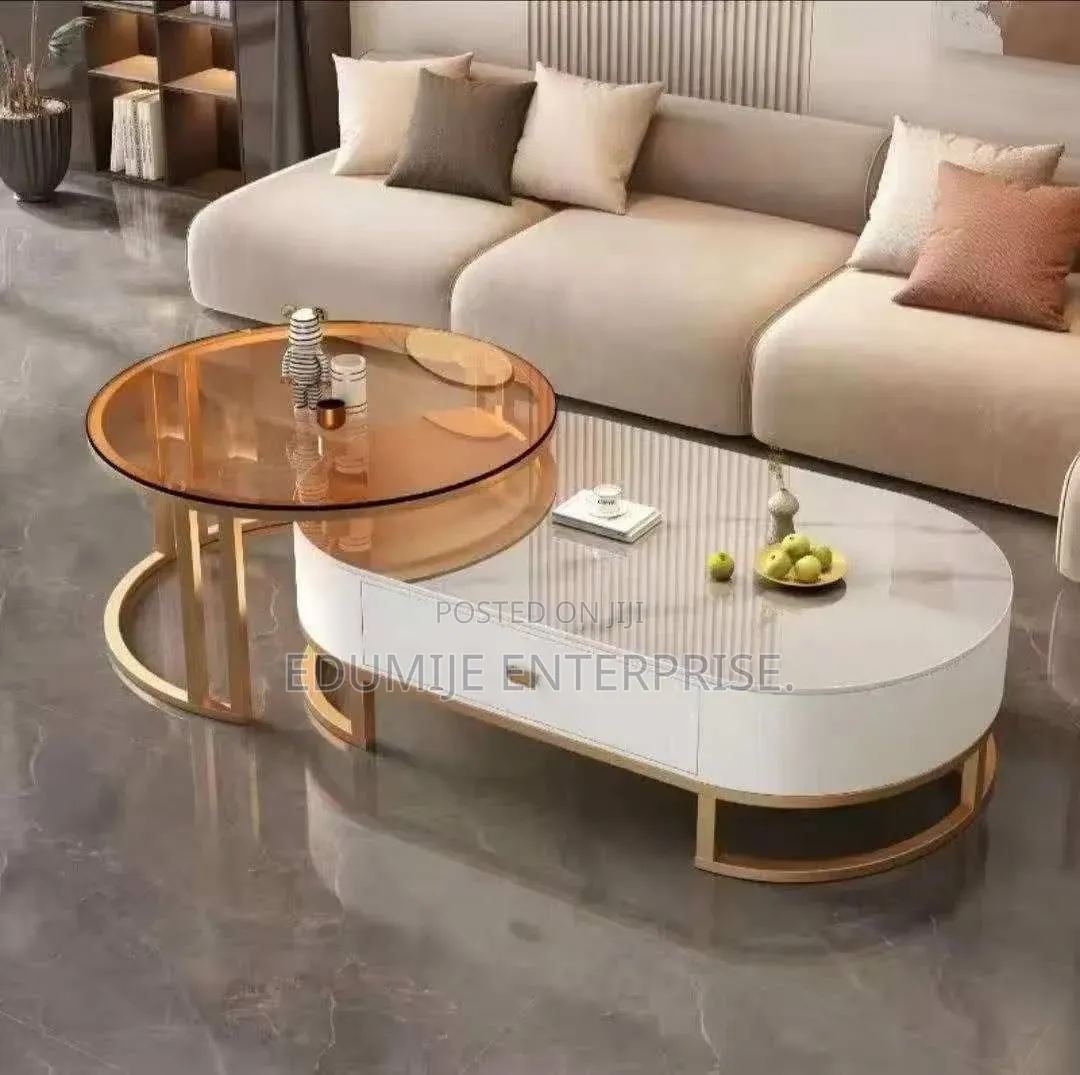 A+B Marble Glass Luxury Center Table