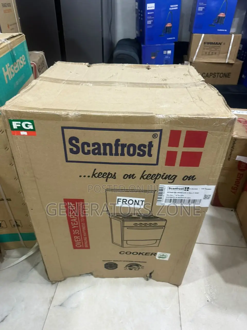 Scanfrost 60x60 4 Burner Gas Cooker With Fast Heating