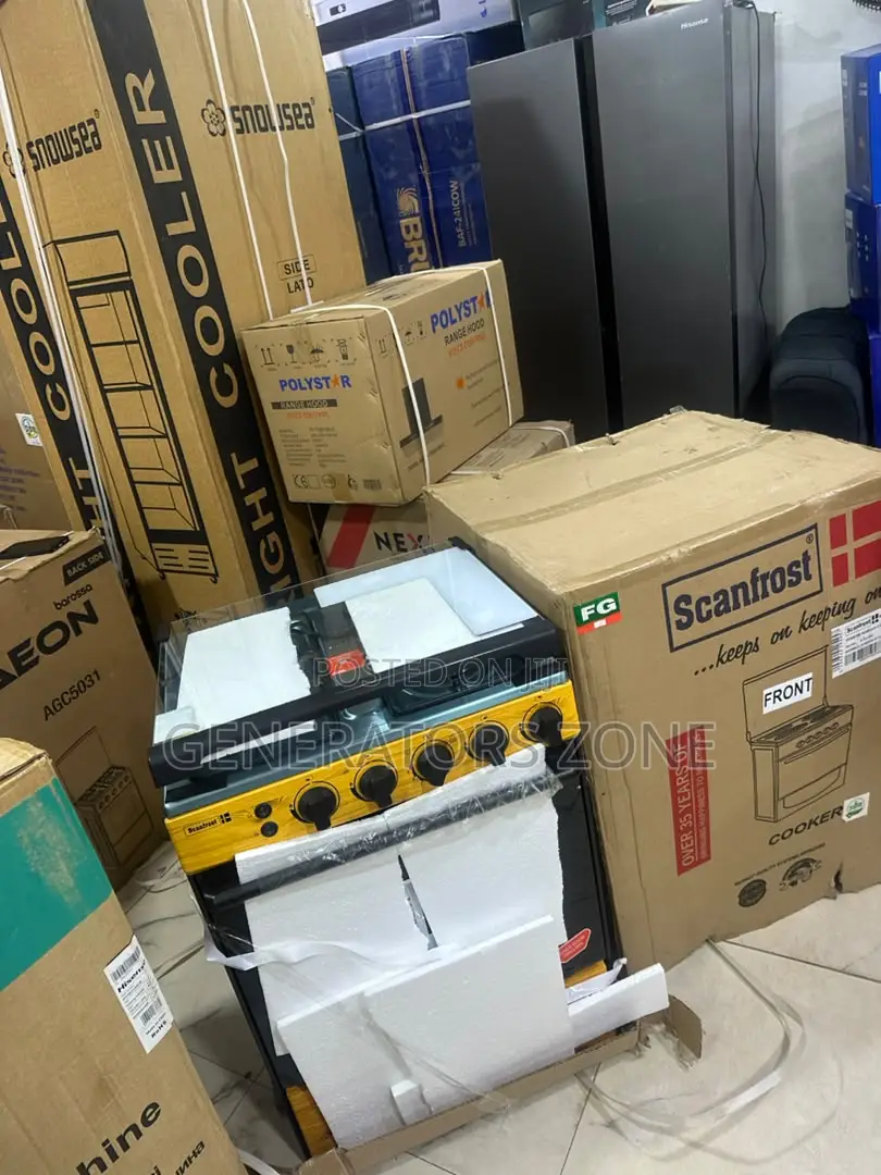 Scanfrost 60x60 4 Burner Gas Cooker With Thermostat