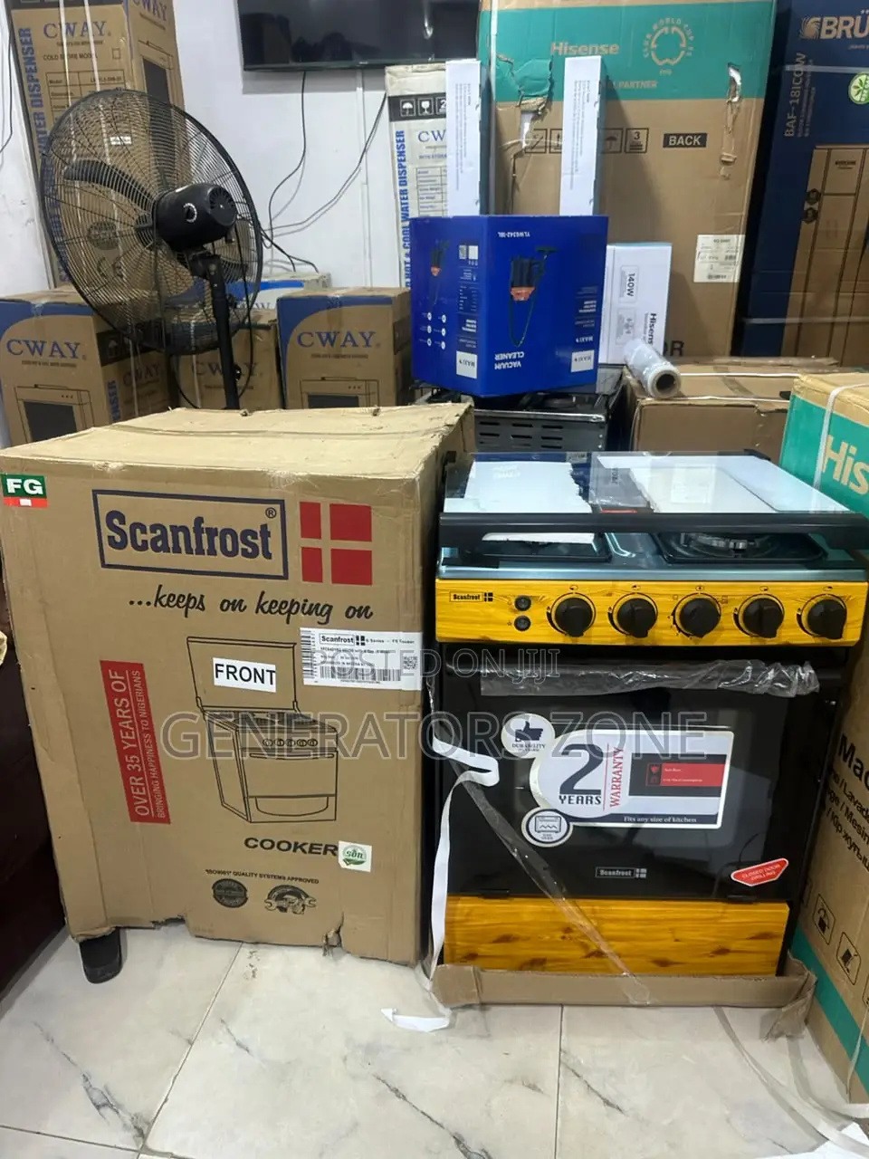Scanfrost 60x60 4 Burner Gas Cooker for Apartments