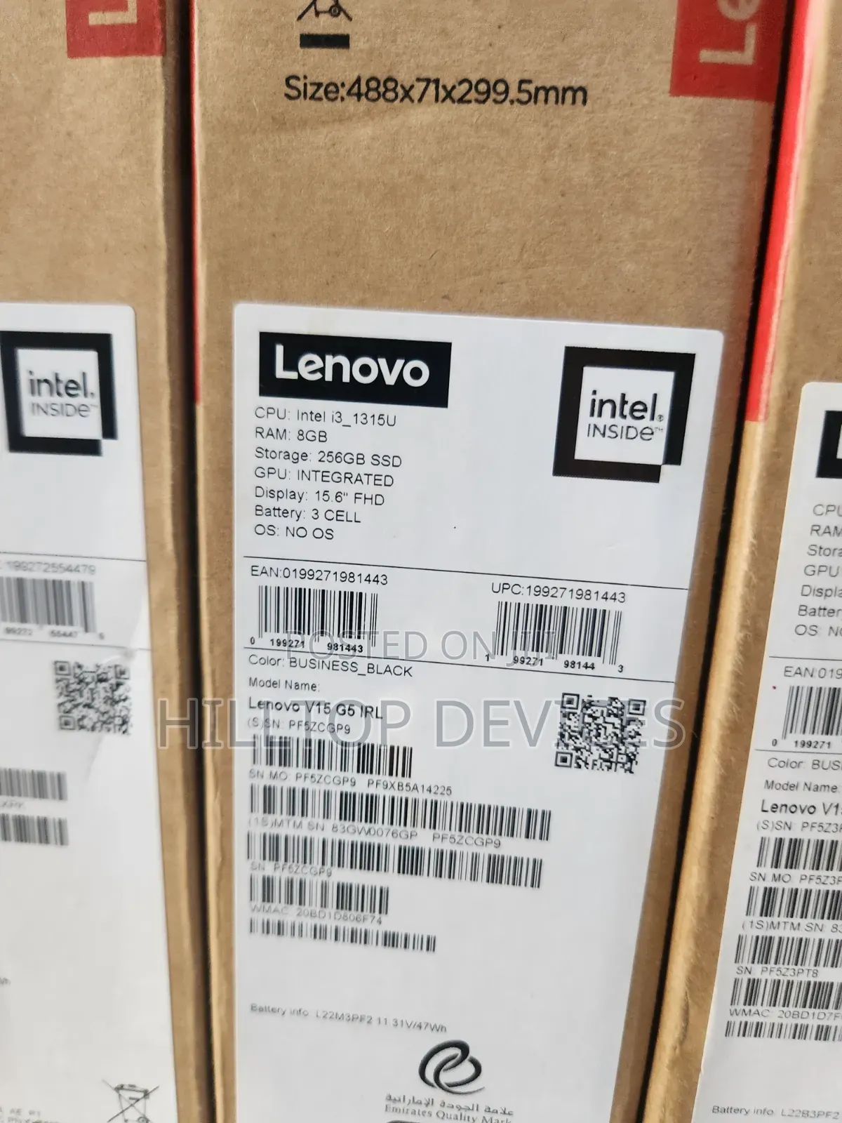 New Laptop Lenovo V15 8GB Intel Core i3 SSD 256GB