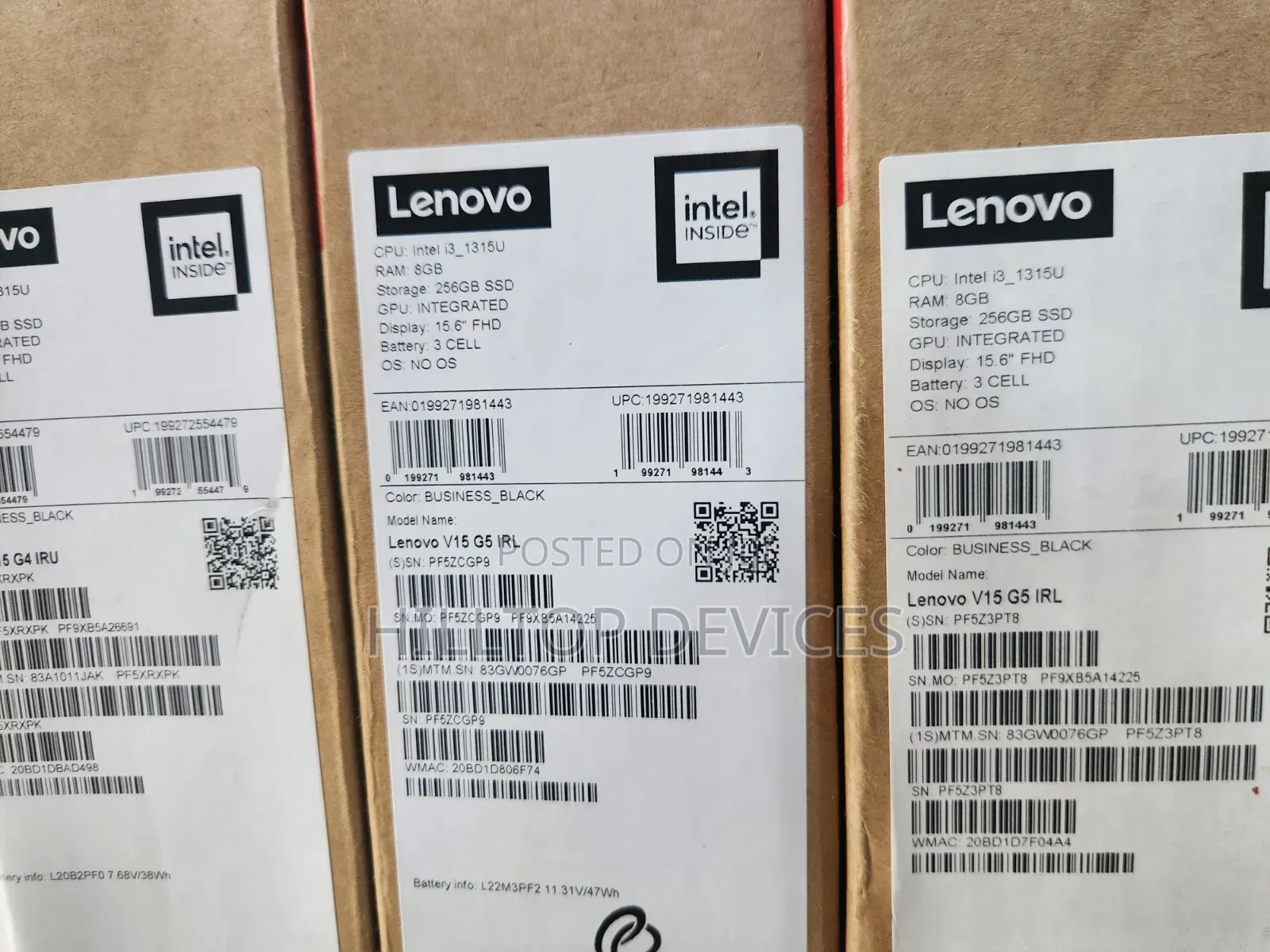 New Laptop Lenovo V15 8GB Intel Core i3 SSD 256GB