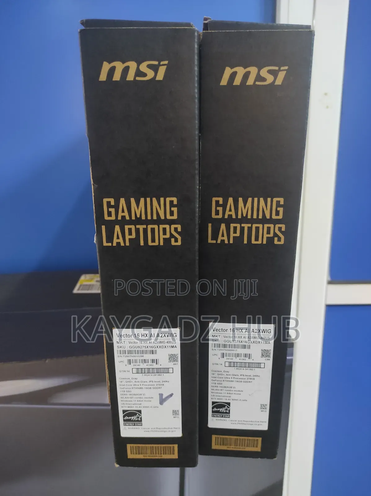 New Laptop MSI Vector 16 HX AI A2XWIG 16GB Intel Core Ultra 9 SSD 1T