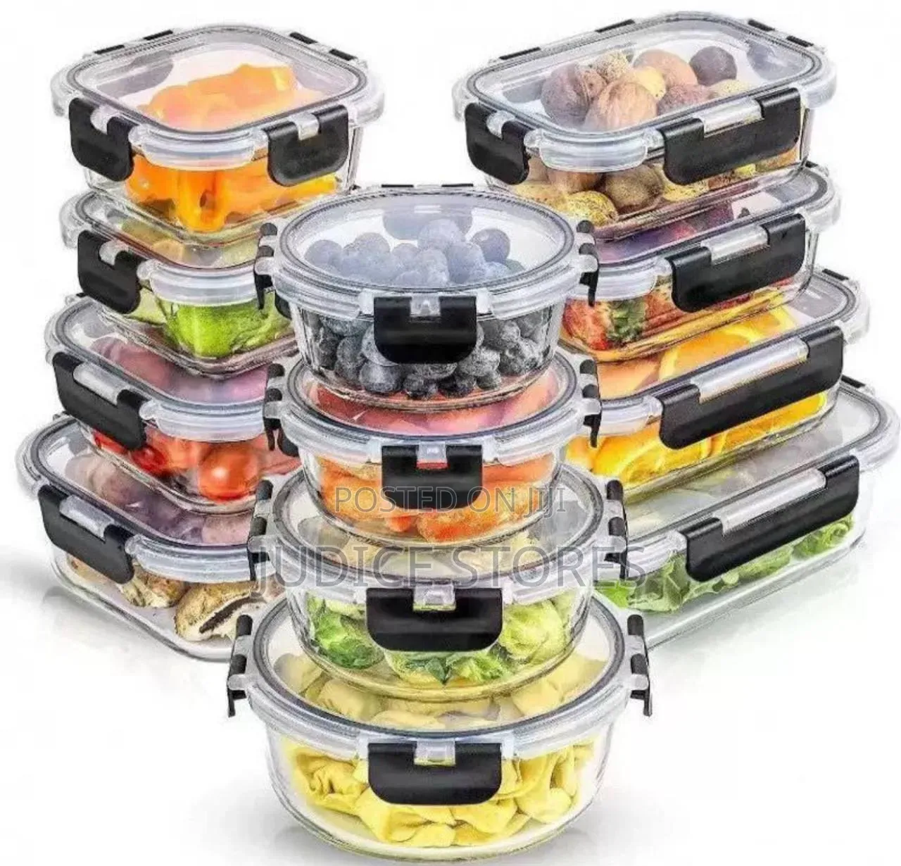 12 Pack Glass Food Storage Containers