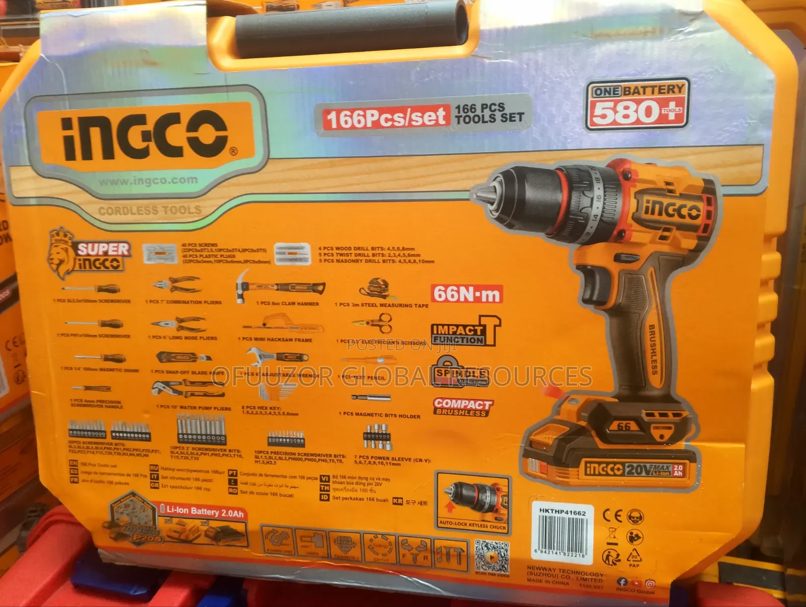 Ingco Cordless Drill With Tools