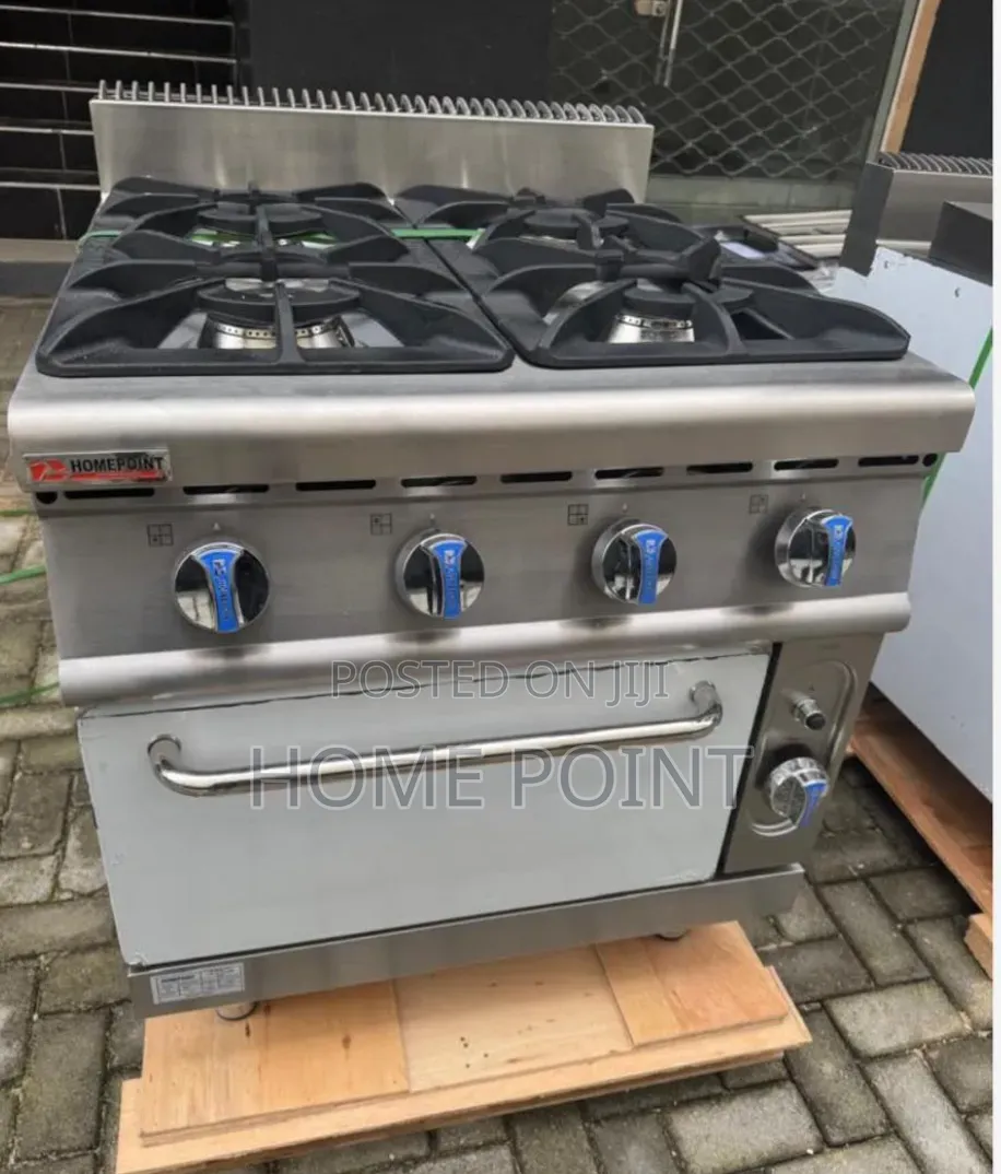 Industrial Gas Cooker With Oven ( 4-Burners )