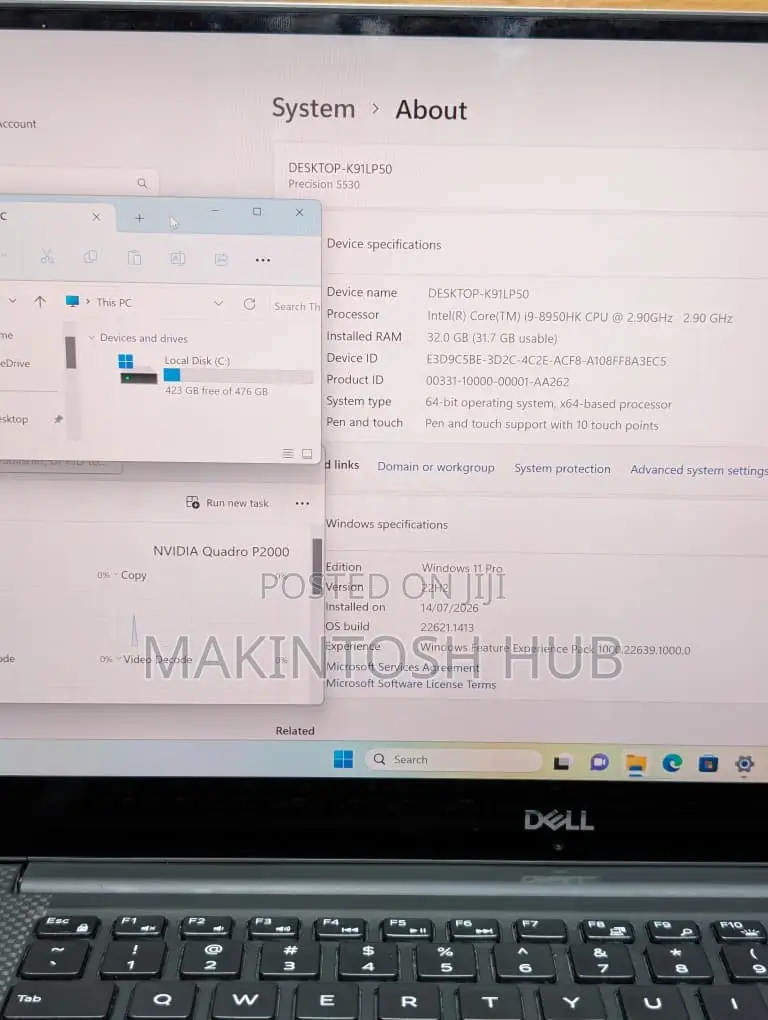 Laptop Dell Precision 5530 32GB Intel Core i9 SSD 512GB