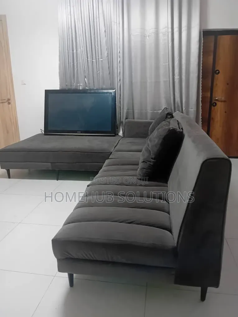 Foreign Used Big 9 Seater L-Shaped Grey Color Couch
