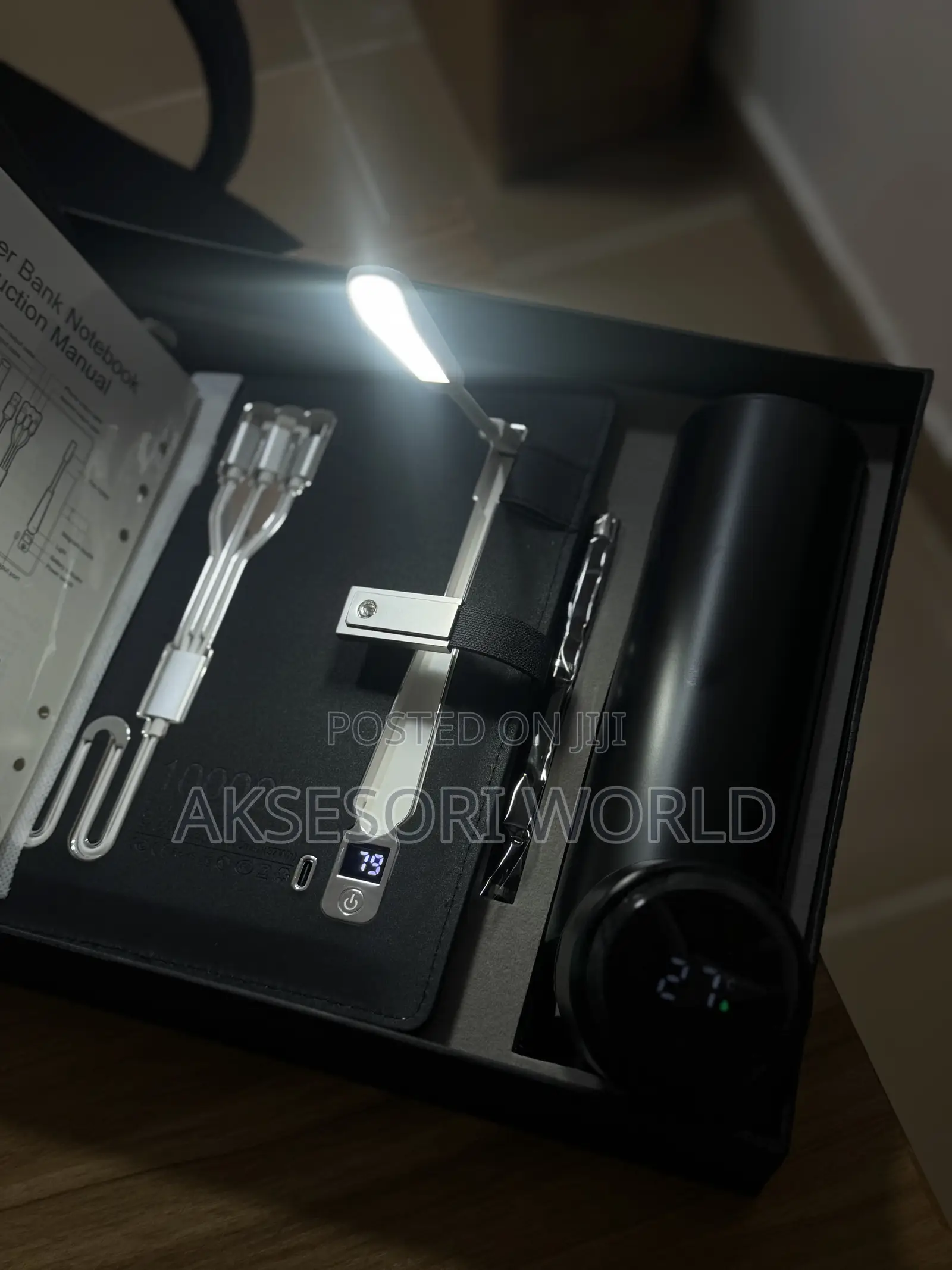 Smart Notebook With Power Bank, Lamp Corporate Gift Set