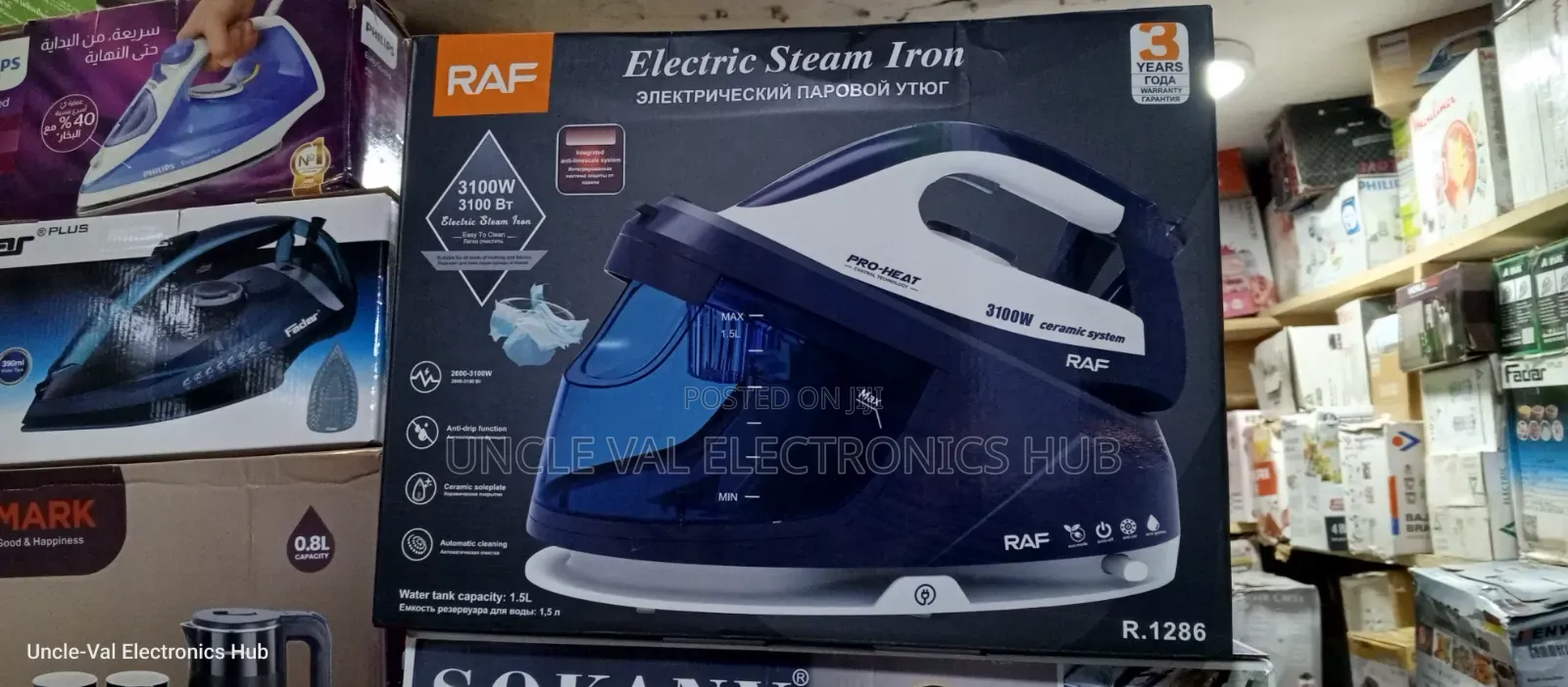 Raf Commercial Electric Steam Iron
