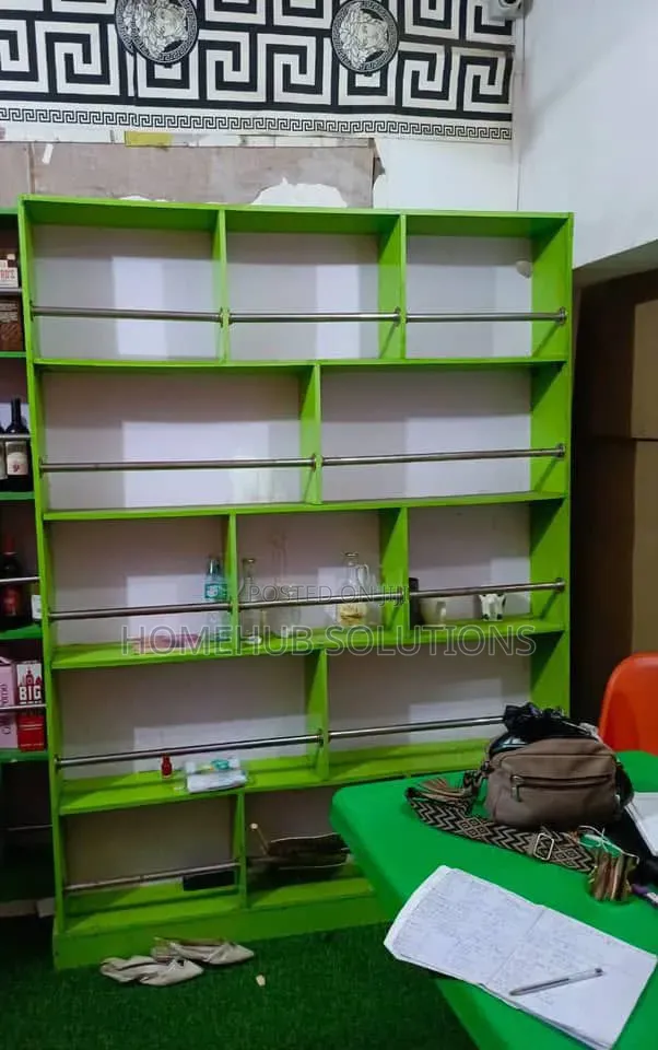 8ft Wide White Shelf Green Shelf (Can Be Sold Separately)