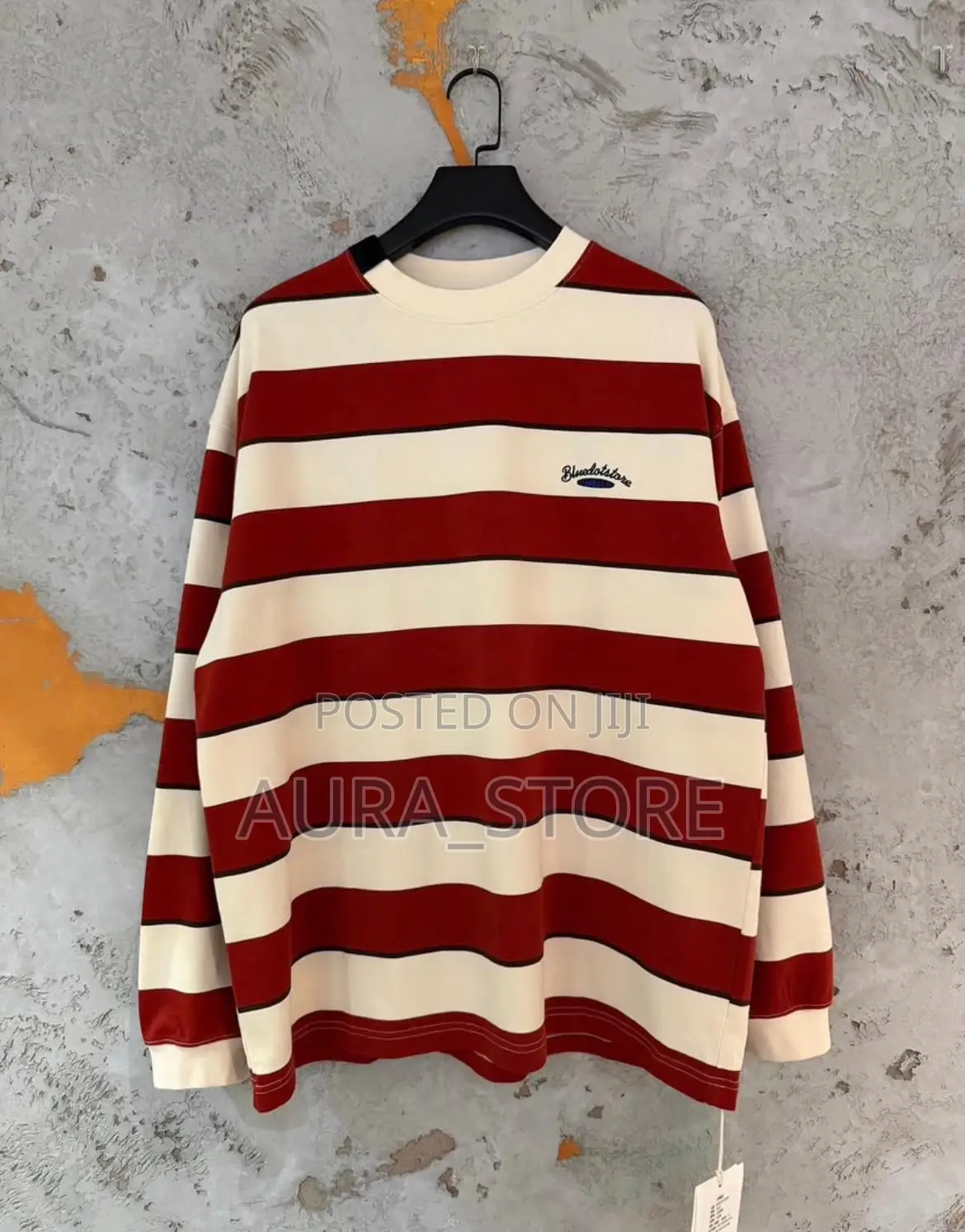 Bluedotstare Striped Long-Sleeve Sweatshirt