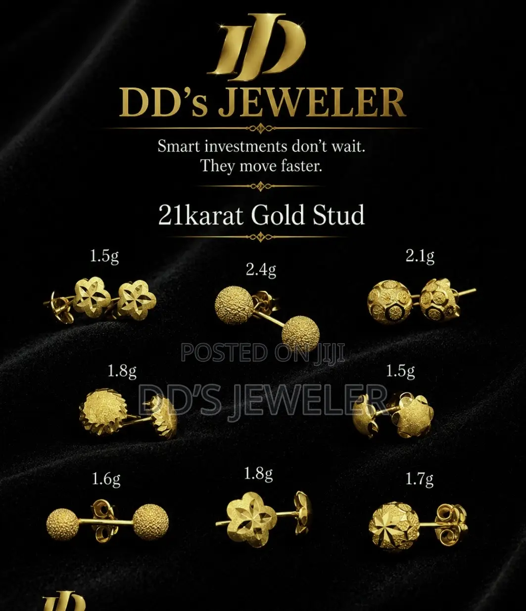 Available Gold Earrings.