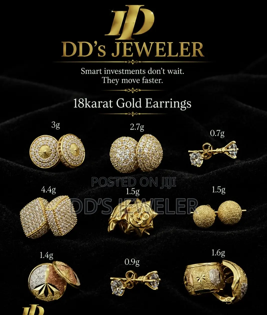 Available Gold Earrings.