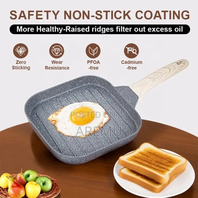 Aluminum Fry Pan With Wooden Handle