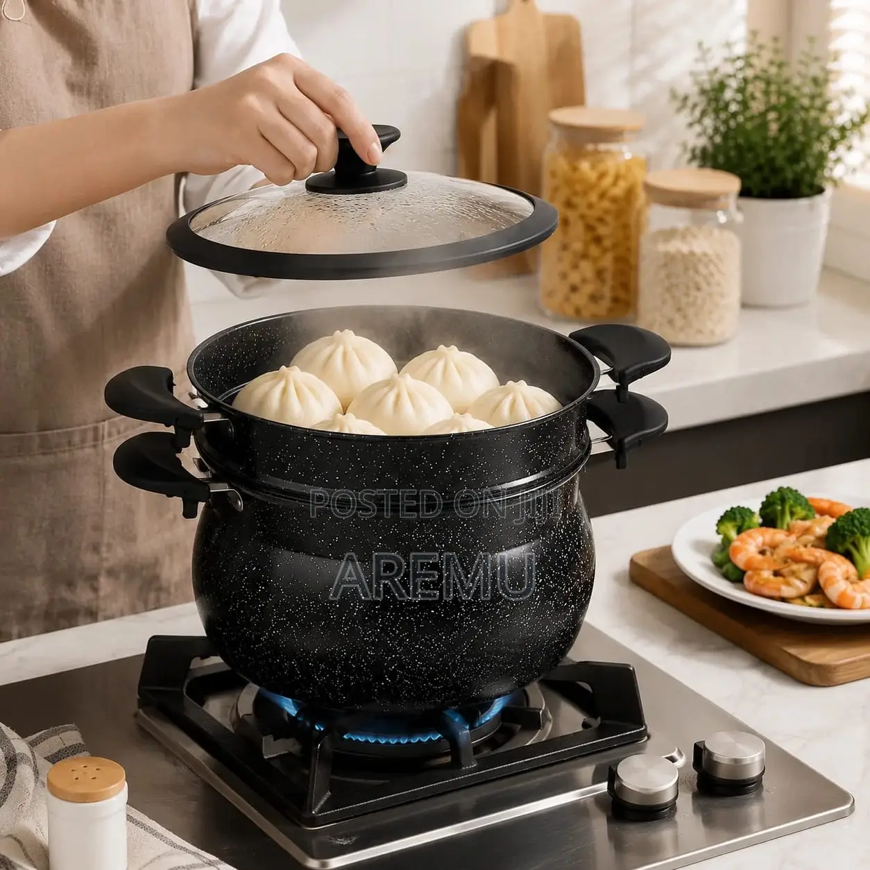 Nonstick Pot With Steamer