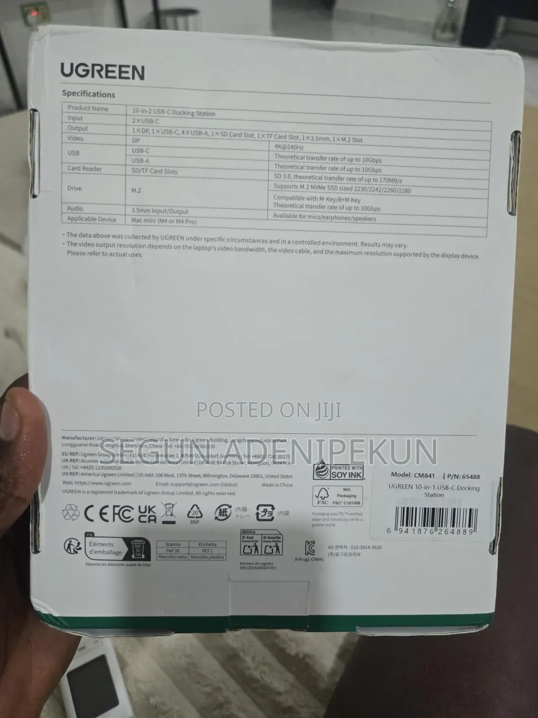 UGREEN 10-in-2 USB-C Docking Station for Mac Mini (M4/M4 Pro)