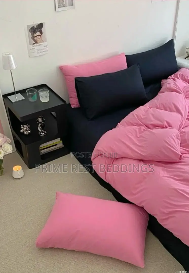 Modern 2 Tone Color Cotton Bedding Set