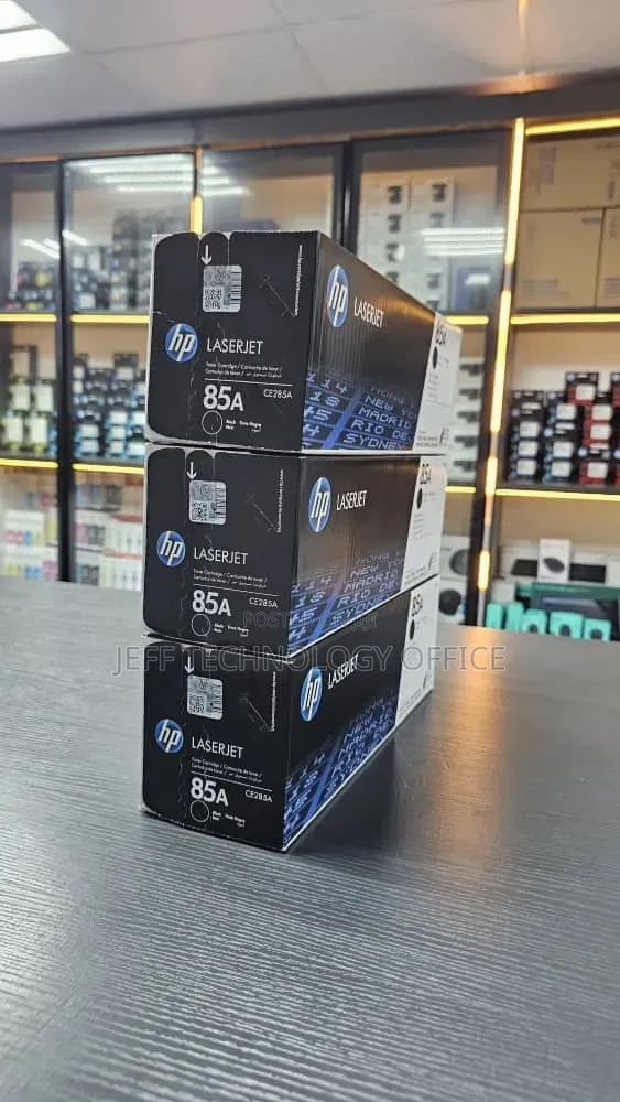 HP 85A Black Original LaserJet Toner Cartridges (Model CE285A).