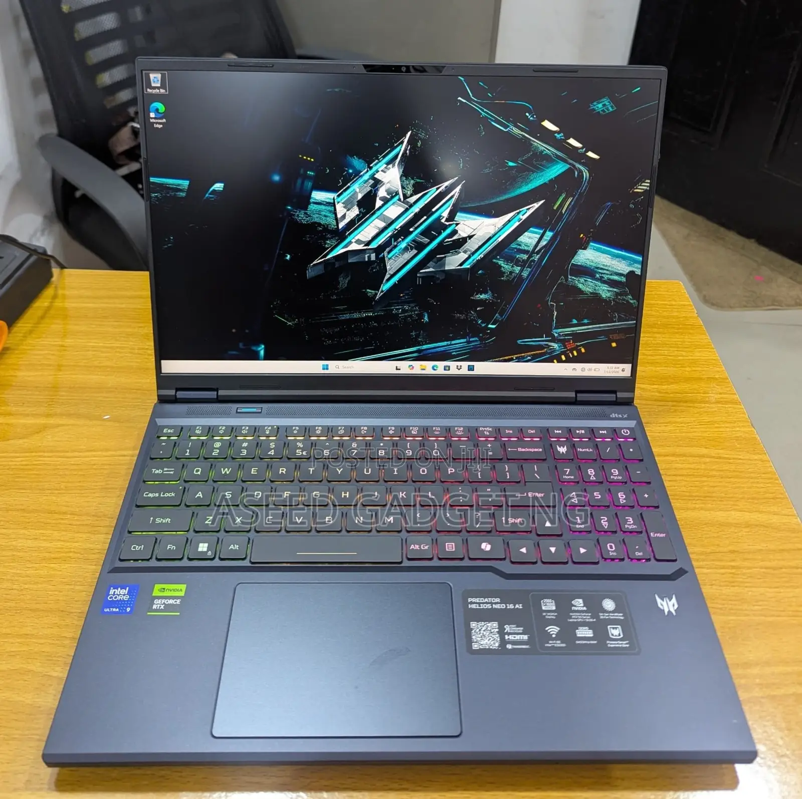 New Laptop Acer Predator Helios Neo 16 32GB Intel Core i9 SSD 1T