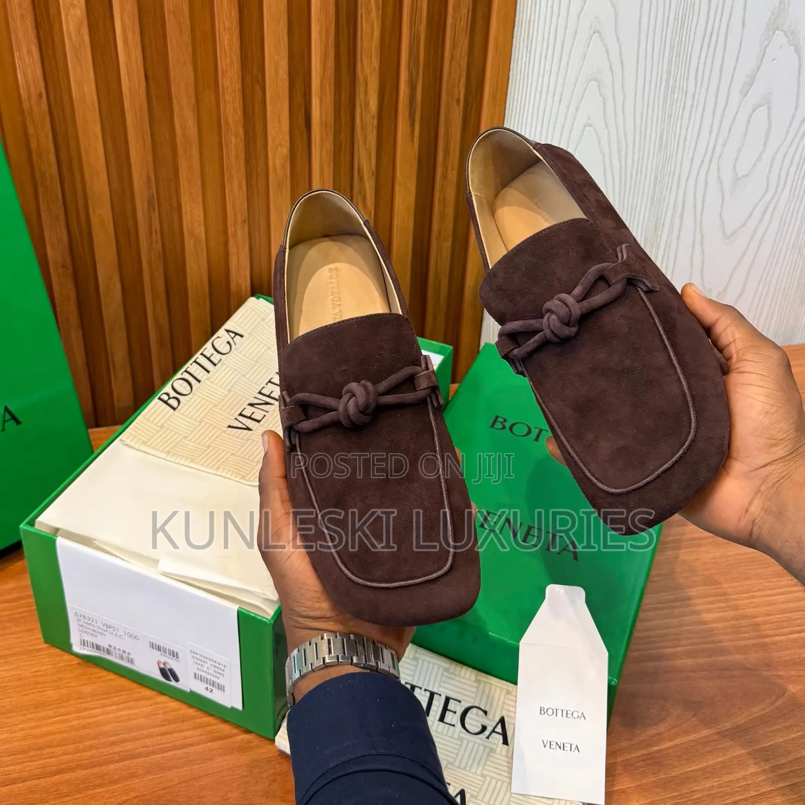 Original Bottega Veneta Daddy Suede Loafers Shoes