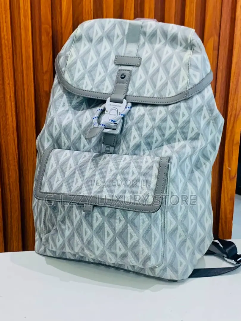 DIOR Quality Luxury Men Genuine Leather Backpack