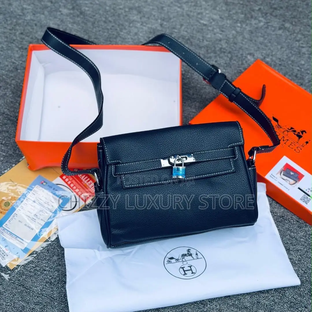 Hermes Quality Luxury Men Genuine Leather Crossbag