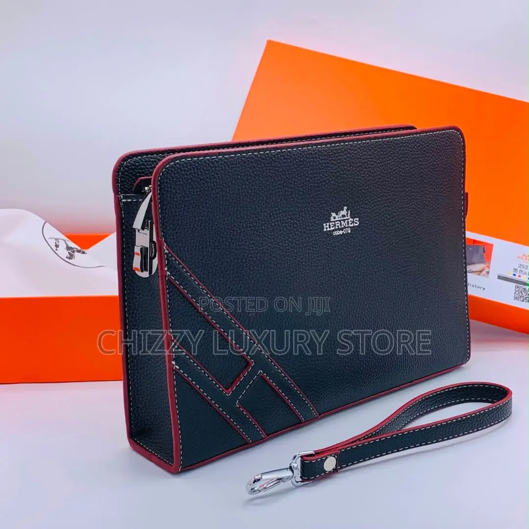 Hermes Quality Luxury Men Genuine Leather Purse