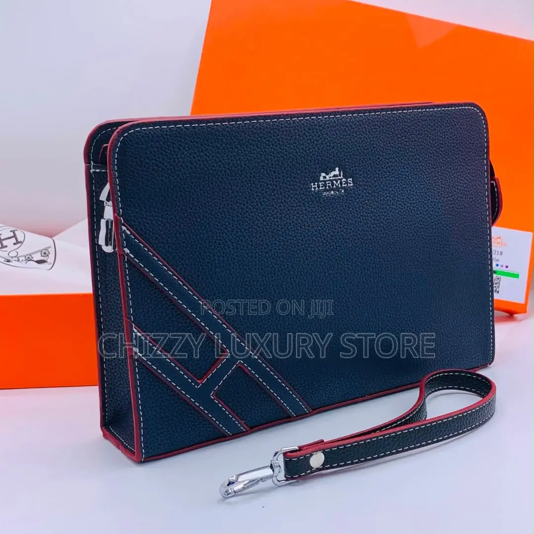 Hermes Quality Luxury Men Genuine Leather Purse