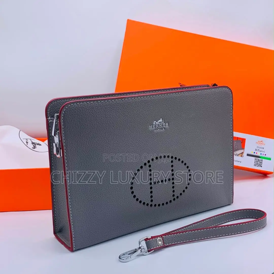 Hermes Quality Luxury Men Genuine Leather Purse