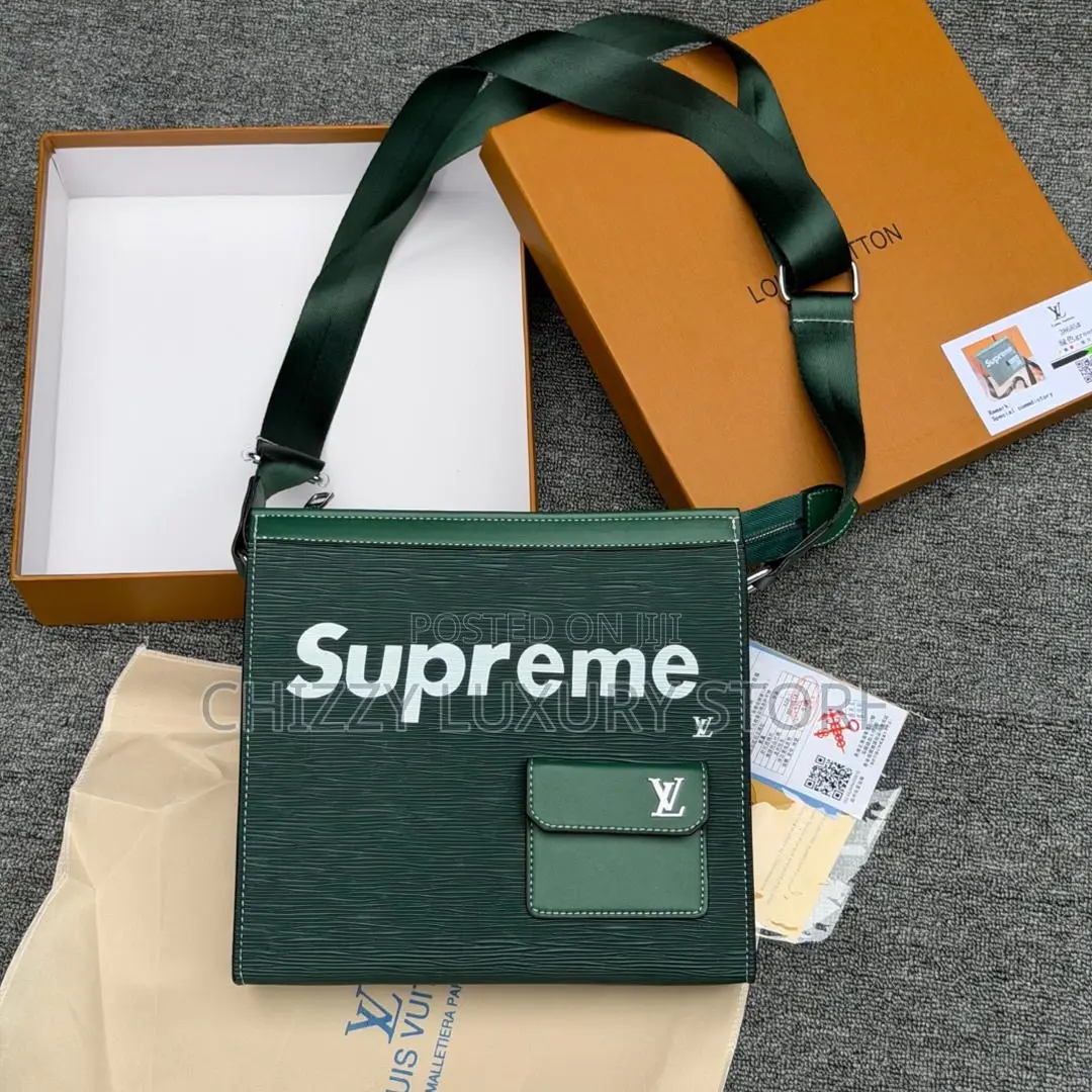 Supreme Quality Luxury Men Genuine Leather Crossbag