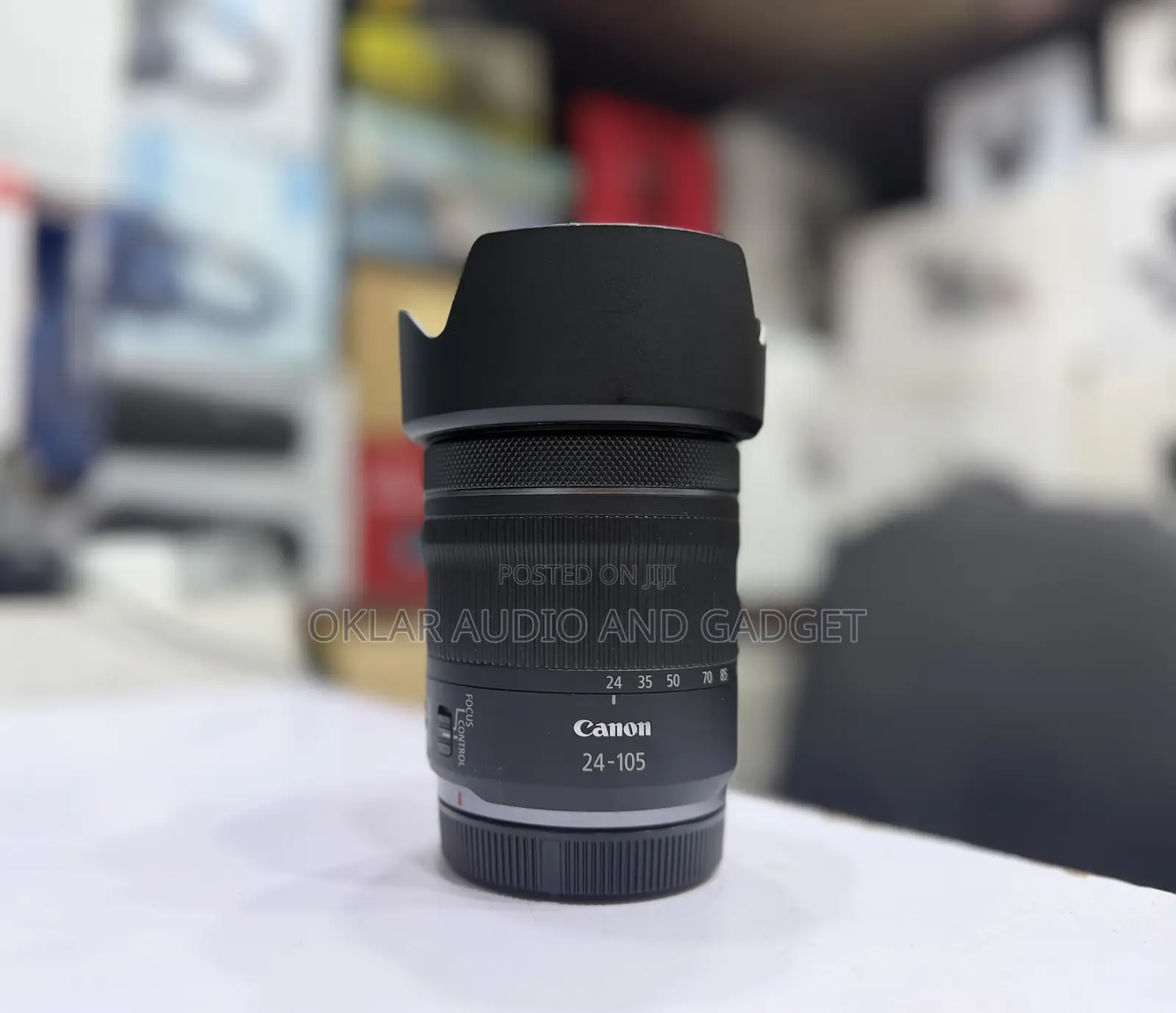 Canon Rf 24-105mm F4 STM Lens With Hood (Neatly Used)