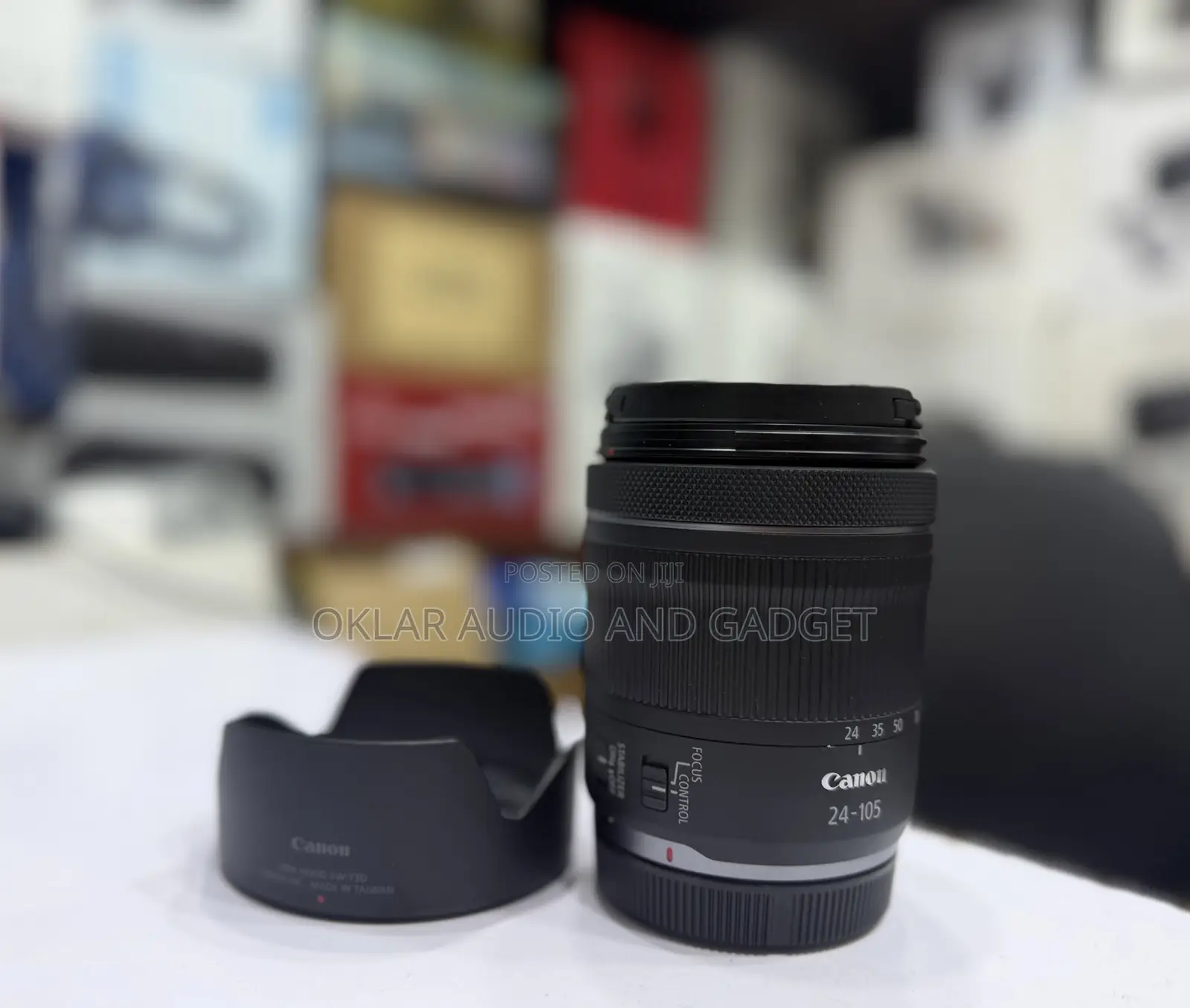 Canon Rf 24-105mm F4 STM Lens With Hood (Neatly Used)