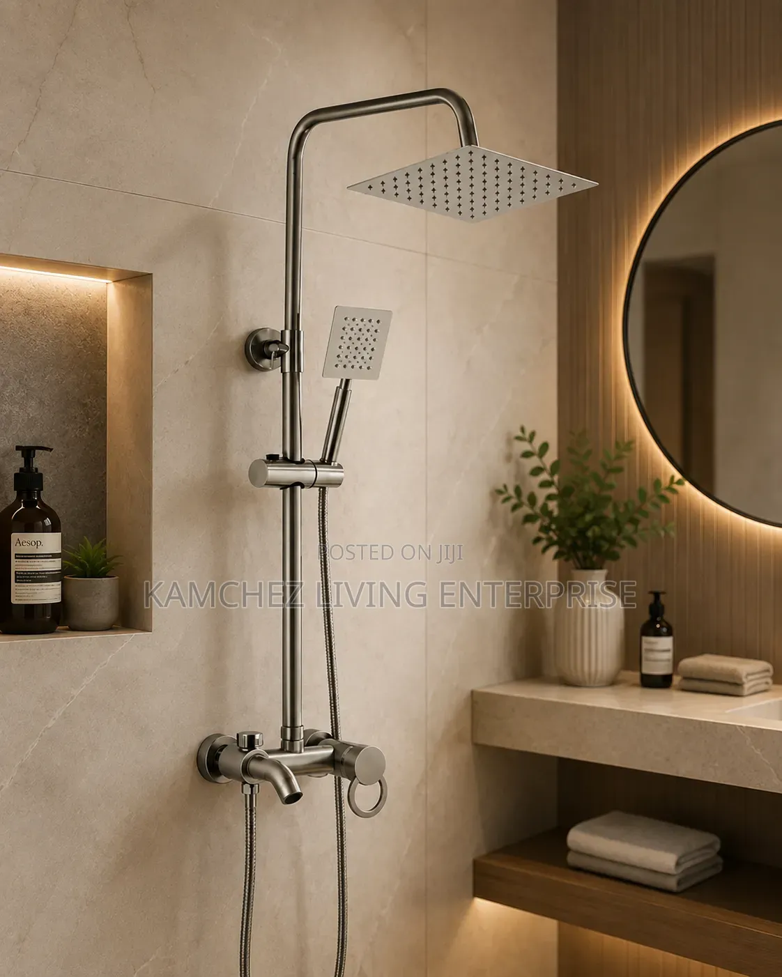 Luxury Stainless Steel Rainfall Shower System