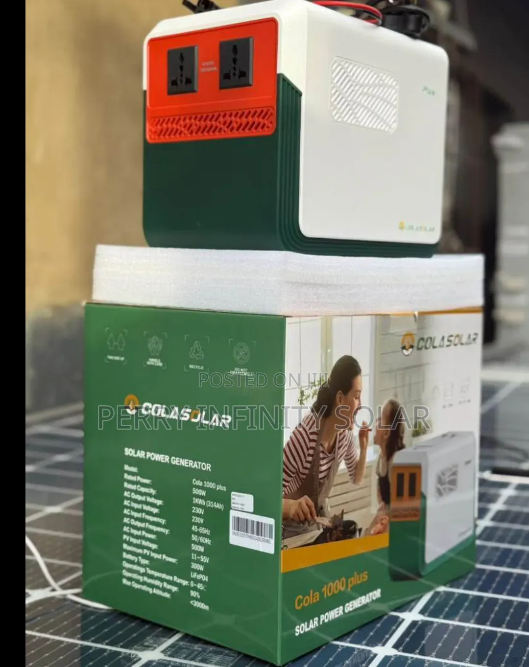 ColaSolar 1000 Plus Solar Generator | Portable Power Station | LiFePO4