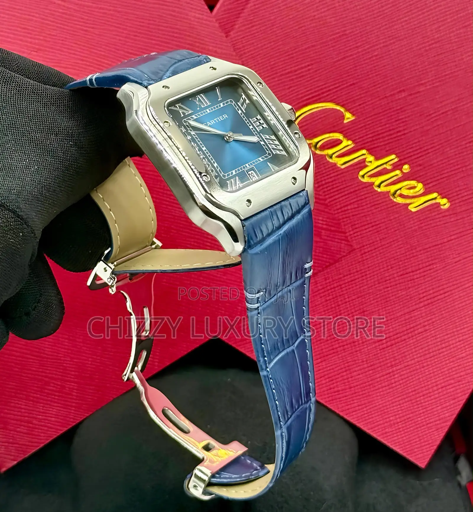Cartier Quality Luxury Men Genuine Leather Wristwatch